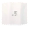 Challah Cover Pu-Leather - Scalloped Edge White & Silver