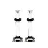 GS CANDLE STICKS SMOKE PAIR