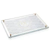 Onyx Havdalah Challah Board Laser Cut - White & Gold 11 X 16