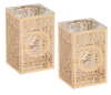 AM CANDLE HOLDER CRYSTAL&GOLD