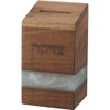 ART TZEDAKAH BOX WOOD & EPOXY