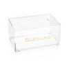Tissue Box - Clear & Silver
