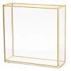Vase Outline Rectangle - Clear & Gold