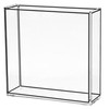 Vase  Outline Rectangle - Clear & Gold