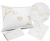 SEDER SET LINEN BIRDS DESIGN OFF WHITE EMBR. - 940