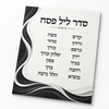 Black Wave Seder Card