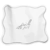 Challah Board Silver Wave - White Backing 11X16