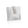 Leather Square Gebrokst Matzah Pouch - Silver