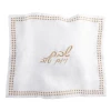 Challah Cover Dot Border - Double Layer - Silver Embr.