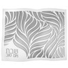 Challah Cover Double Laser - Cut Leaf Gold/White