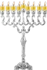 UI MENORAH SILVER PLATED 16.5" HEIGHT