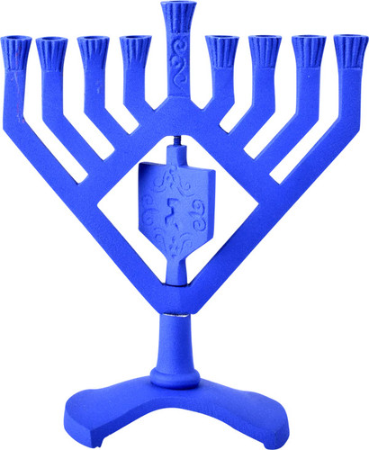 MENORAH DREIDEL 7.5" BLUE