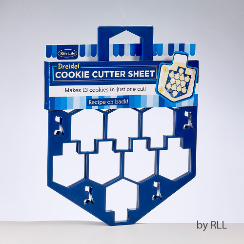 DREIDEL COOKIE CUTTERS SHEET PLASTIC CARDED
