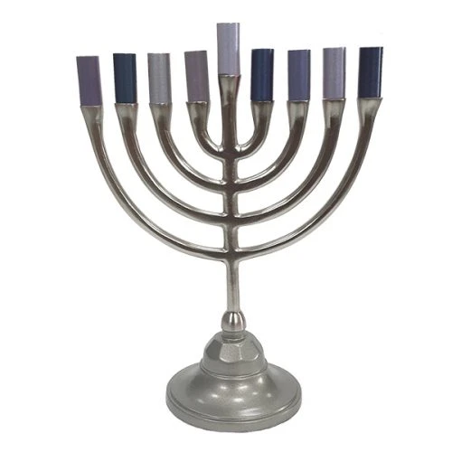 MG EMANUEL CHANUKAH MENORAH CLASSIC GRAY