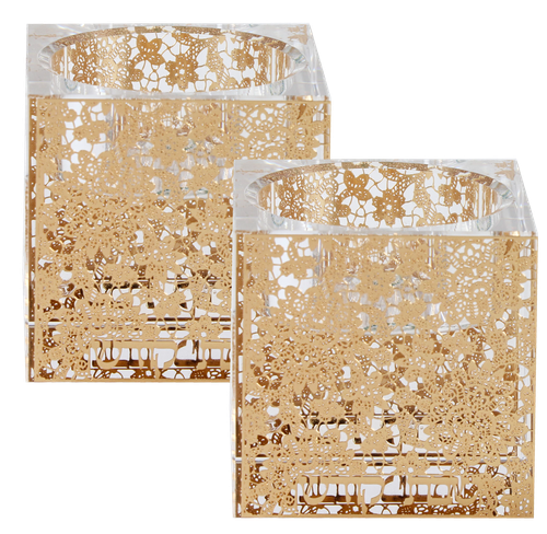 AM CRYSTAL AND GOLD TEALIGHT
