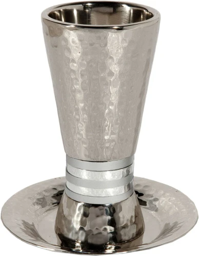 EM KIDUSH CUP + PLATE SET HAMM