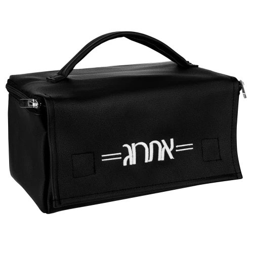 Etrog Bag Pu-Leather - Embroidered Black