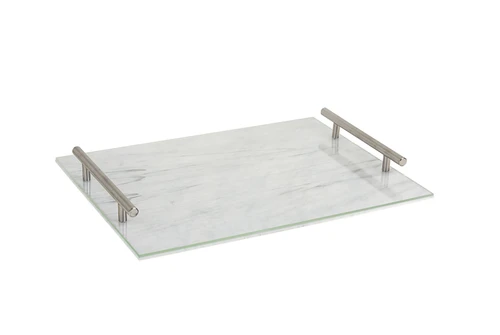 CHALLAH BOARD MARBLE WHIT1E