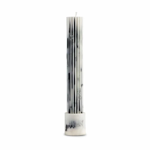 Havdalah Candle - - Ribbed Marble
