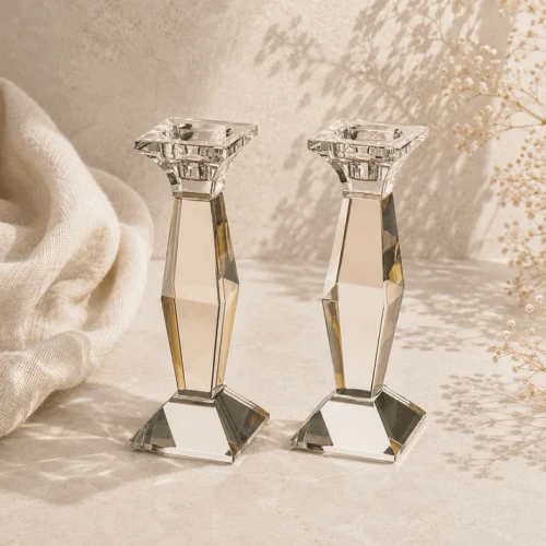 ART CANDLE STICKS CRYSTAL1