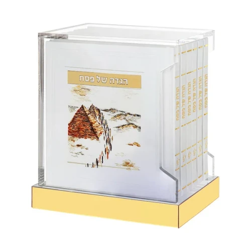 Hagadah Pu-Leather Hard - Cover Set Silver English