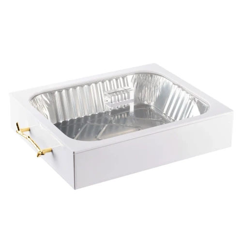 3 Part Smart Pan Holder W/ - Twig Handles White&Gold