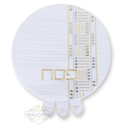 MATZAH COVER BUCHURIM SIZE CROSSED LINES DESIGN - 691
