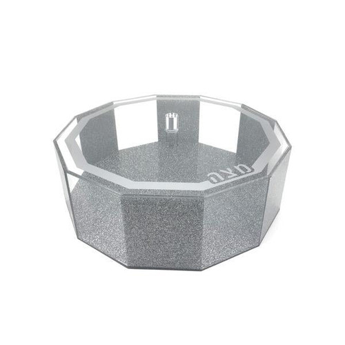 Matzah Box Hexagon - Silver Glitter