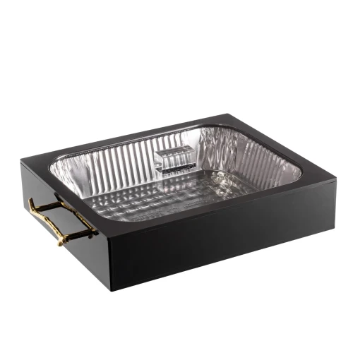 3 Part Smart Pan Holder W/ - Twig Handles Black/Gold