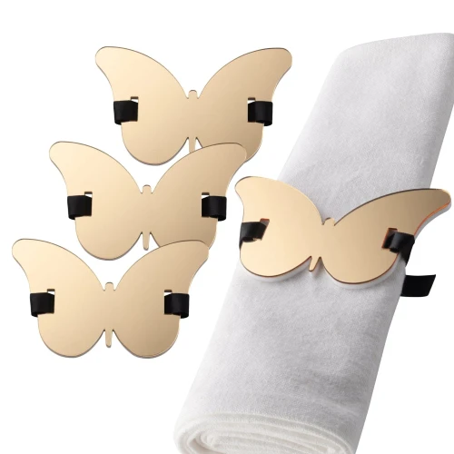 Butterfly Napkin Rings - Gold