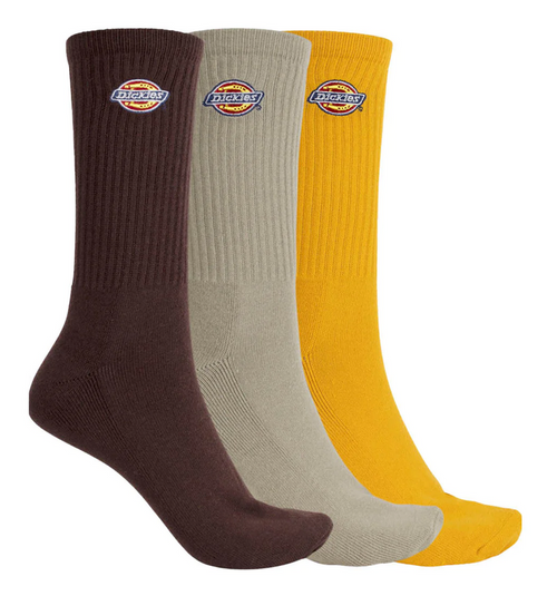 3 Pack Crew Sock B/D/Y