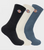 H.S Rockwood 3 Pack Crew Socks C/S/B