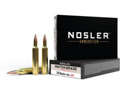 NOSLER Büchsenpatronen Match Grade (.28 Nosler, 168 grs./10,89 g CC HPB), VPE 20 Schuss