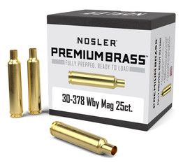 NOSLER Premium Messinghülsen, ladefertig (.30-378 Wby.Mag., VPE 25)