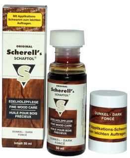 Scherell's SCHAFTOL dunkel, 50 ml (Inh. 12 Stück +Schwamm)
