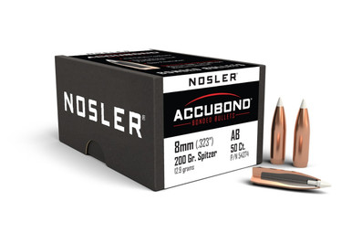 NOSLER Geschosse AccuBond (AB), Bonded (8mm, 200grs./12,96g SP, VPE 50)