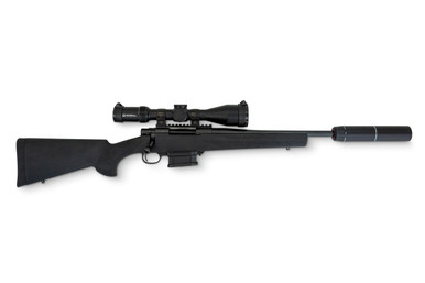 HOWA RB M1500 S.A. Sporter, brüniert, Ø 17 mm, Kal. .308 Win., 18", M15x1, Komplettangebot