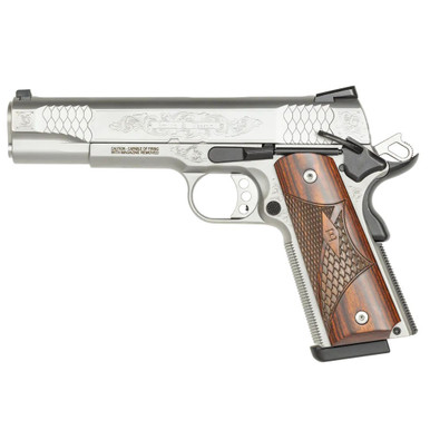 S&W Pistole SW1911 Engraved, 5", FS, (.45 ACP / Stainless)
