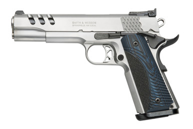 S&W Pistole PC Custom SW1911, 5", AS, (Stainless / glasperlengestrahlt)