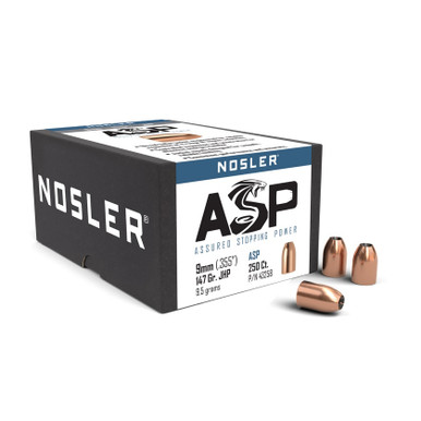 NOSLER Kurzwaffengeschosse ASP (9mm (.355"), 147 grs./9,525g JHP,VPE 250)