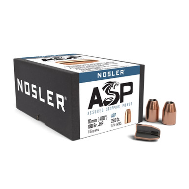 NOSLER Kurzwaffengeschosse ASP (10mm (.400"), 180 grs./11,664g JHP,VPE 250)