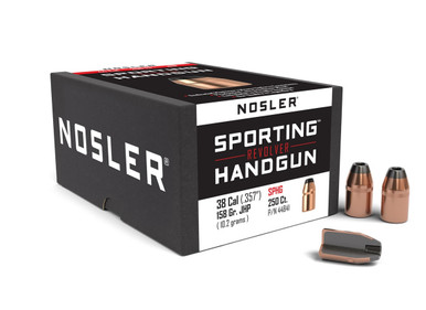 NOSLER Revolvergeschosse Sporting (.38/.357 (.357"),158grs./10,238 g JHP,VPE 250)