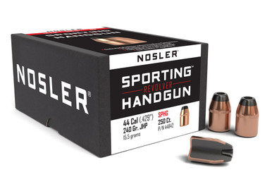 NOSLER Revolvergeschosse Sporting (.44 (.429"), 240 grs./15,552 g JHP,VPE 250)