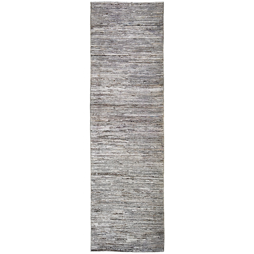 Moroccan 10'5" x 3'2" Wool Stripped Runner Rug