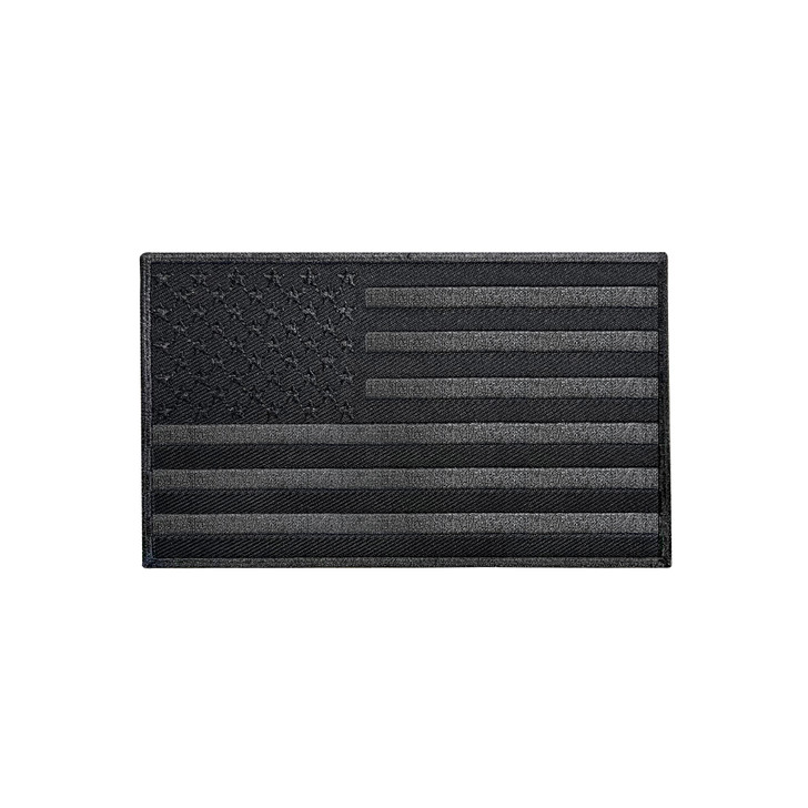 American Flag Black Border Patch, Small Size