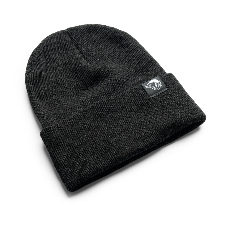 Black Alpha Wolf Beanie