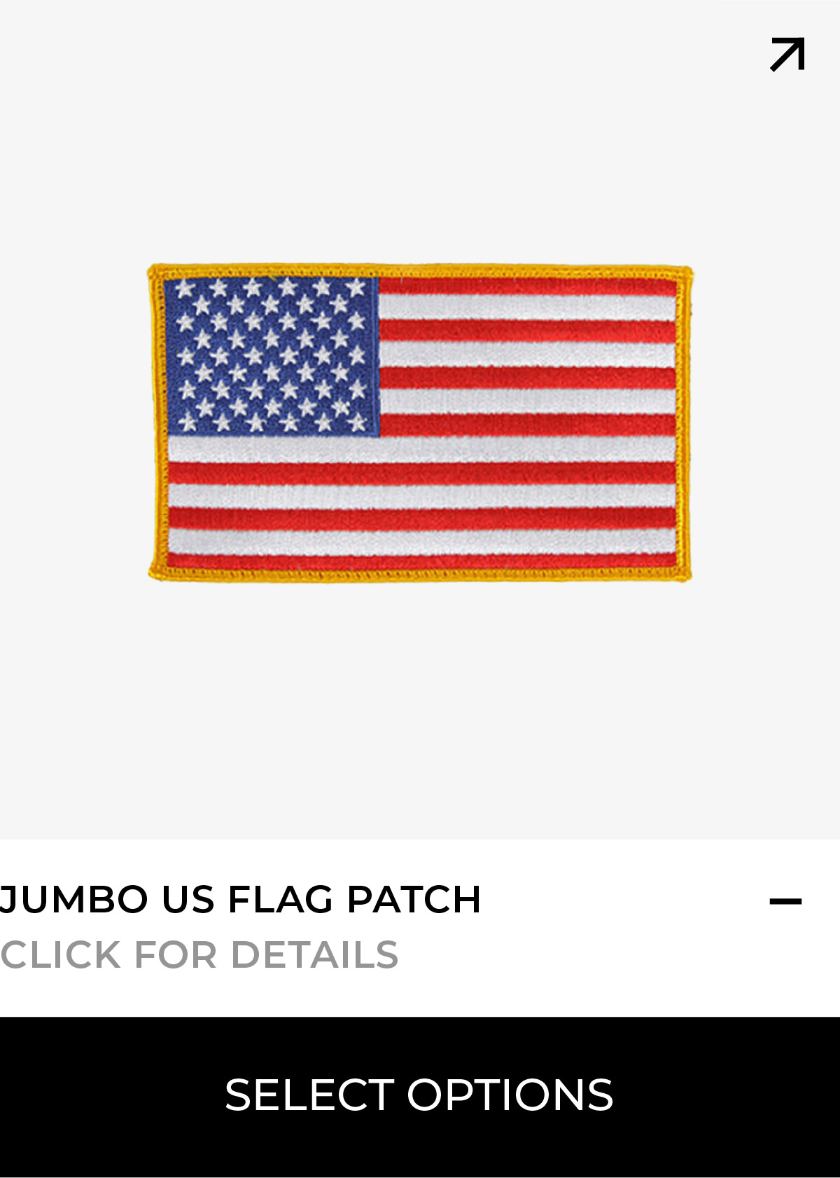 Jumbo Black US Flag Patch - Spiritus Systems