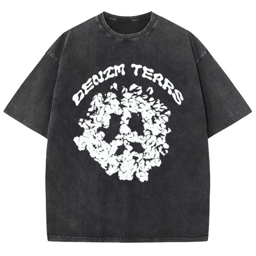 Buy High quality replica UA Vintage Casual Denim Tears Graphic Acid Washed T-Shirt from HypeRepTime, best replica designer brand website