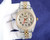 High quality replica iced out Rolex Datejust moissanite vvs diamond two tone gold with arabic dial watch