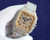 buy High quality replica iced out Cartier santos Gypsophila moissanite vvs diamond two tone blue dial watch replica from hypereptime Cartier